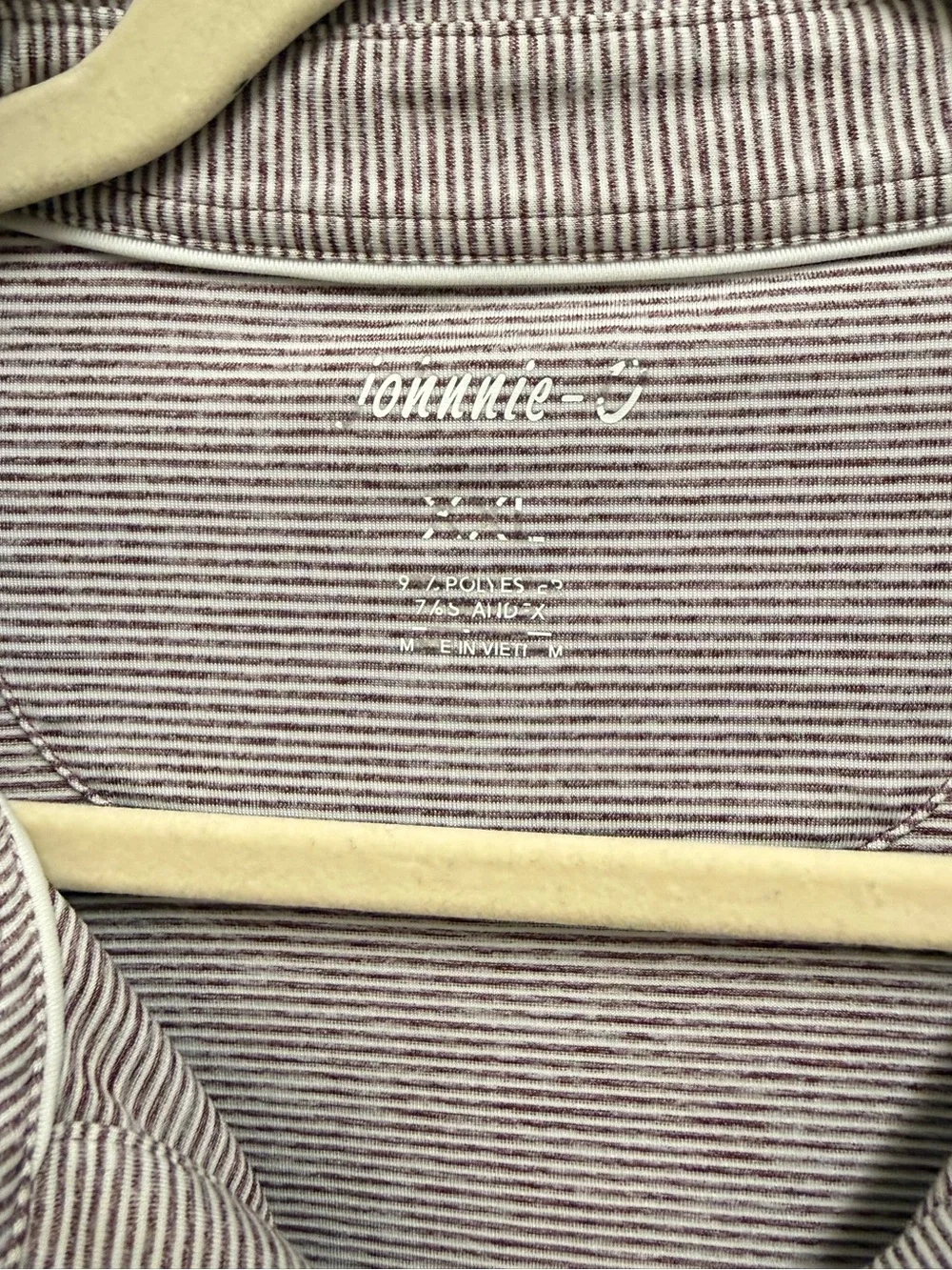 Johnnie-O Light Maroon Striped A&M Polo